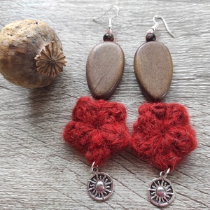 RÁK horgolt bohém fülbevaló  - Meska.hu