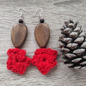 SKORPIÓ horgolt bohém fülbevaló , Ékszer, Fülbevaló, Lógó fülbevaló, Ékszerkészítés, Horgolás, MESKA