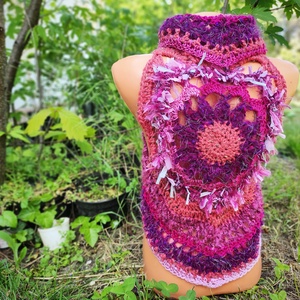 BOHO horgolt felső , Ruha & Divat, Női ruha, Mellény, Horgolás, MESKA