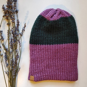 KONTRASZT kötött sapka - Meska.hu