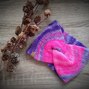 LILA AKÁC kötött fülvédő, Ruha & Divat, Sál, Sapka, Kendő, Fejpánt, Kötés, MESKA