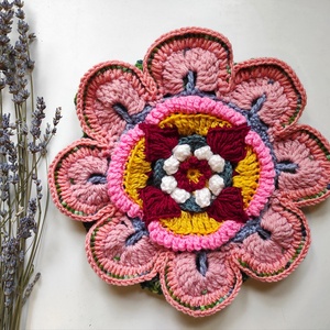 LÓTUSZ horgolt sapka  - ruha & divat - sál, sapka, kendő - sapka - Meska.hu