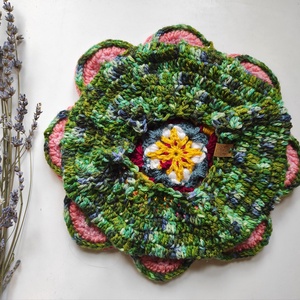 LÓTUSZ horgolt sapka  - ruha & divat - sál, sapka, kendő - sapka - Meska.hu