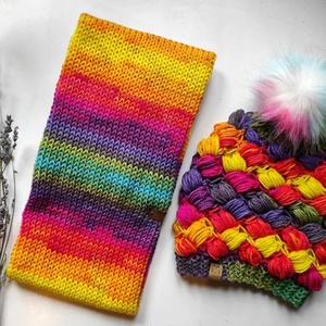 CUKORKA sapka-körsál szett, Ruha & Divat, Sál, Sapka, Kendő, Sapka & Sál szett, Kötés, Horgolás, MESKA