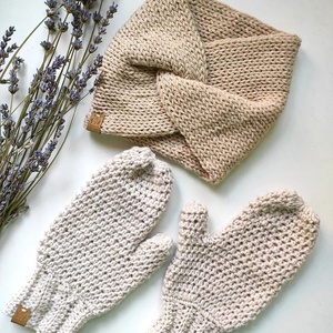 HOMOK fülvédő-egyujjas kesztyű szett, Ruha & Divat, Sál, Sapka, Kendő, Fejpánt, Horgolás, Kötés, MESKA