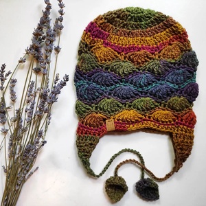 FALEVÉL horgolt sapka, Ruha & Divat, Sál, Sapka, Kendő, Sapka, Horgolás, MESKA