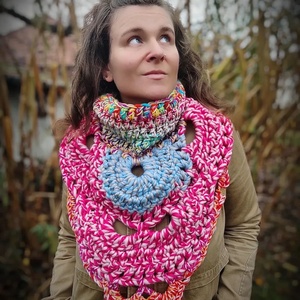 IZLAND horgolt sálkendő, Ruha & Divat, Sál, Sapka, Kendő, Kendő, Horgolás, MESKA