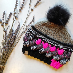 NEON horgolt sapka  - Meska.hu