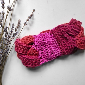 JÁCINT horgolt fülvédő - ruha & divat - sál, sapka, kendő - fejpánt - Meska.hu