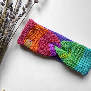 SZIVÁRVÁNY kötött gyerek fülvédő, Ruha & Divat, Sál, Sapka, Kendő, Fejpánt, Kötés, MESKA