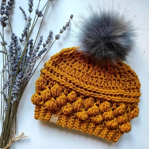 MUSTÁR horgolt sapka , Ruha & Divat, Sál, Sapka, Kendő, Sapka, Horgolás, MESKA