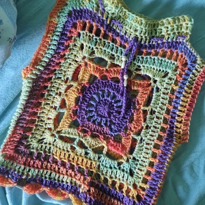 NAPSUGÁR horgolt mellény  - ruha & divat - női ruha - mellény - Meska.hu