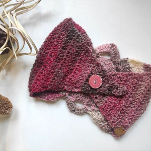 CSILLAGPOR horgolt fülvédő - ruha & divat - sál, sapka, kendő - fejpánt - Meska.hu