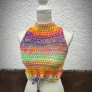 VIRÁGCSOKOR horgolt garbós mellény , Ruha & Divat, Női ruha, Mellény, Horgolás, MESKA