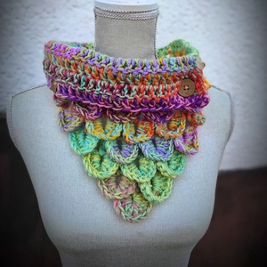 SELLŐ horgolt nyakmelegítő , Ruha & Divat, Sál, Sapka, Kendő, Kendő, Horgolás, MESKA