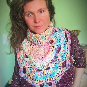 UNIKORNIS horgolt sálkendő, Ruha & Divat, Sál, Sapka, Kendő, Sál, Horgolás, MESKA