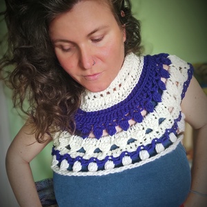 TENGERÉSZ horgolt felső  - Meska.hu