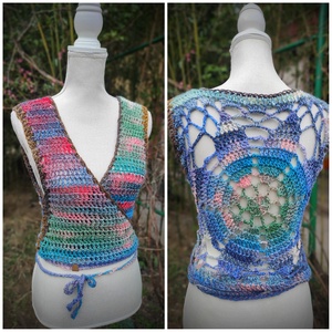 VÍZESÉS horgolt mellény  - Meska.hu