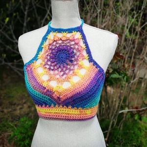 UNIKORNIS horgolt top - Meska.hu