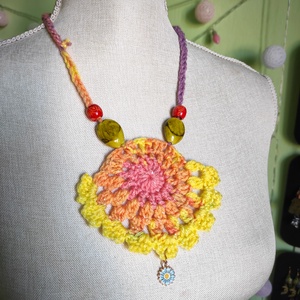 ATLANTISZ horgolt nyaklánc  - Meska.hu