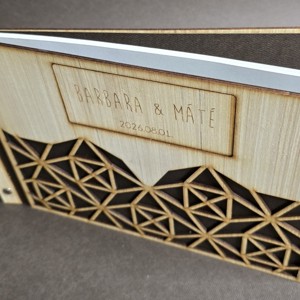 Esküvői vendégkönyv minimalista mintával - esküvő - emlék & ajándék - vendégkönyv - Meska.hu