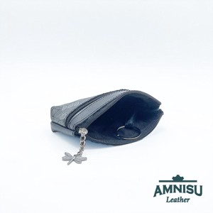 Sötét ezüst - szürke mintás kettő cipzáras kulcstartó B8001-8010 -  - Meska.hu