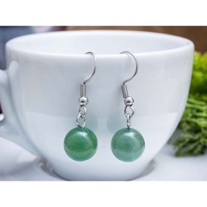 Aventurin lógós fülbevaló 8mm, Ékszer, Fülbevaló, Lógó fülbevaló, , MESKA