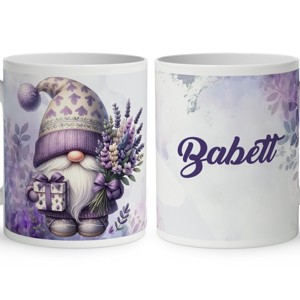 Névvel kérhető - Levendulás manó ajándékkal mintás bögre, Otthon & Életmód, Konyhafelszerelés, tálalás, Tálalás, Bögre & Csésze, , MESKA