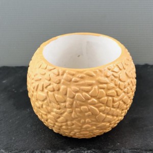 Rusztikus mintás  kaspó - mandarin, , , MESKA