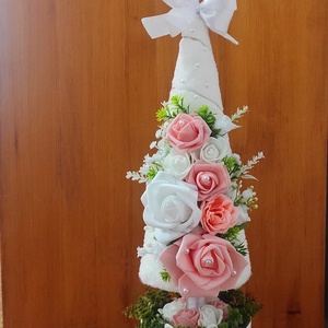 Barack világítós,virágos dekor fa, Otthon & Életmód, Virágdekoráció, Virágdíszek, Asztali virágdísz, Mindenmás, MESKA