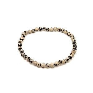 Jáspis dalmata ásvány karkötő golyós 4mm - Meska.hu