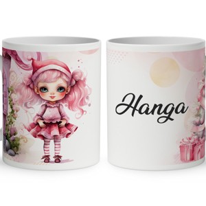 Kérd a neveddel - Pink cuki krampusz lány mintás bögre, Otthon & Életmód, Konyhafelszerelés, tálalás, Tálalás, Bögre & Csésze, , MESKA