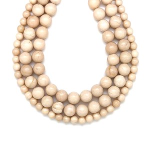 Márvány krém golyó 8mm  ékszerkészítő alapanyag (füzér), Kellékek & szerszámok, Ásvány alapanyag, Ásványfüzér, , MESKA