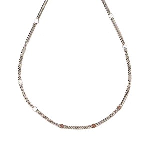 Orvosi acél ezüstszínű díszített szemű lánc 45 cm, Ékszer, Nyaklánc, , MESKA