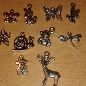 Charm csomag (apró állatok) - kellékek & szerszámok - gyöngyfűzés kellékek - fém köztesek - Meska.hu