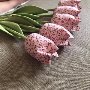 Mályva színű tulipánok katicával (5db/szett) - otthon & életmód - dekoráció - virágdísz és tartó - csokor & virágdísz - Meska.hu
