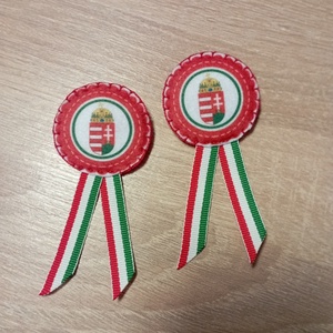 Címeres kokárda 2dbos - Meska.hu