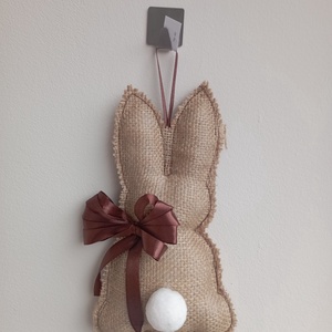 Zsákvászon nyuszkó - otthon & életmód - dekoráció - ajtó- és ablak dekoráció - ajtódísz & kopogtató - Meska.hu