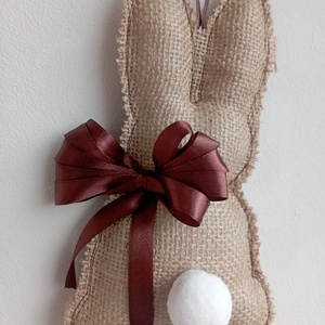 Zsákvászon nyuszkó - otthon & életmód - dekoráció - ajtó- és ablak dekoráció - ajtódísz & kopogtató - Meska.hu