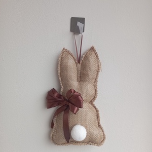 Zsákvászon nyuszkó - otthon & életmód - dekoráció - ajtó- és ablak dekoráció - ajtódísz & kopogtató - Meska.hu