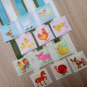Szalagos könyvjelző farm állatai 12db - könyv & zene - könyvjelző - Meska.hu