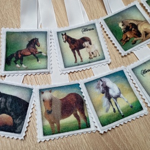Szalagos könyvjelző lovak 9db-os szett - könyv & zene - könyvjelző - Meska.hu