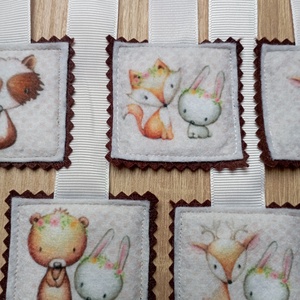 Szalagos könyvjelző az erdő állatai 6db.  1 - könyv & zene - könyvjelző - Meska.hu