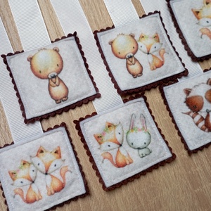 Szalagos könyvjelző az erdő állatai 8db.  3 - könyv & zene - könyvjelző - Meska.hu