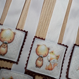 Szalagos könyvjelző az erdő állatai 8db.  3 - könyv & zene - könyvjelző - Meska.hu