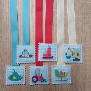 Színes szalagos könyvjelzők 6db járműves 11 - könyv & zene - könyvjelző - Meska.hu