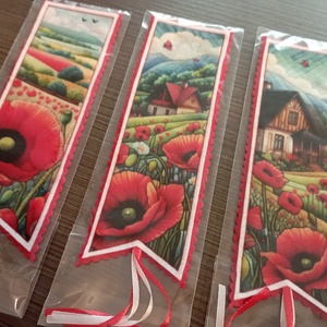 Pipacsmező könyvjelző szett - Meska.hu