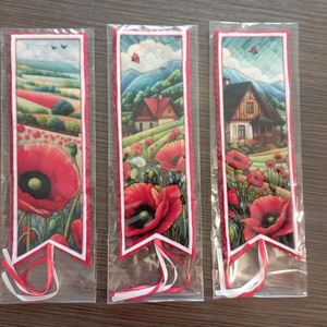 Pipacsmező könyvjelző szett - könyv & zene - könyvjelző - Meska.hu