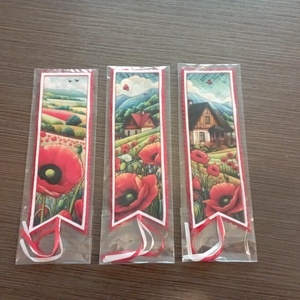 Pipacsmező könyvjelző szett - könyv & zene - könyvjelző - Meska.hu