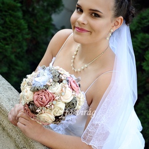 Baronesse Ceffa ékszer csokor - esküvő - menyasszonyi- és dobócsokor - Meska.hu